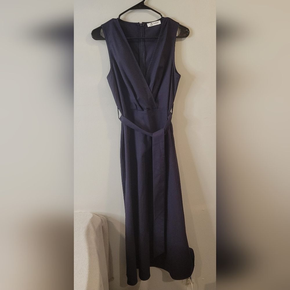 Cupshe Navy Blue Midi Dress Size Small